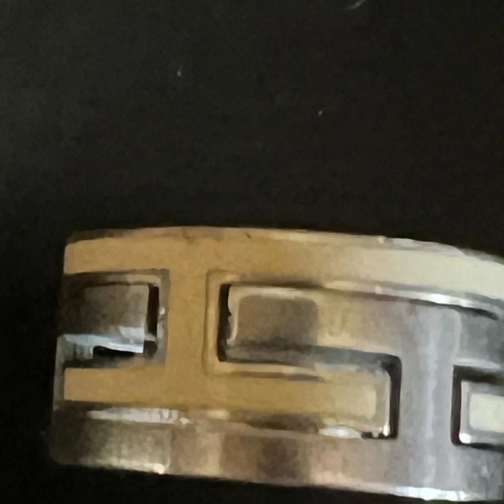 Hermes light Beige Puzzle ring sz 6.5